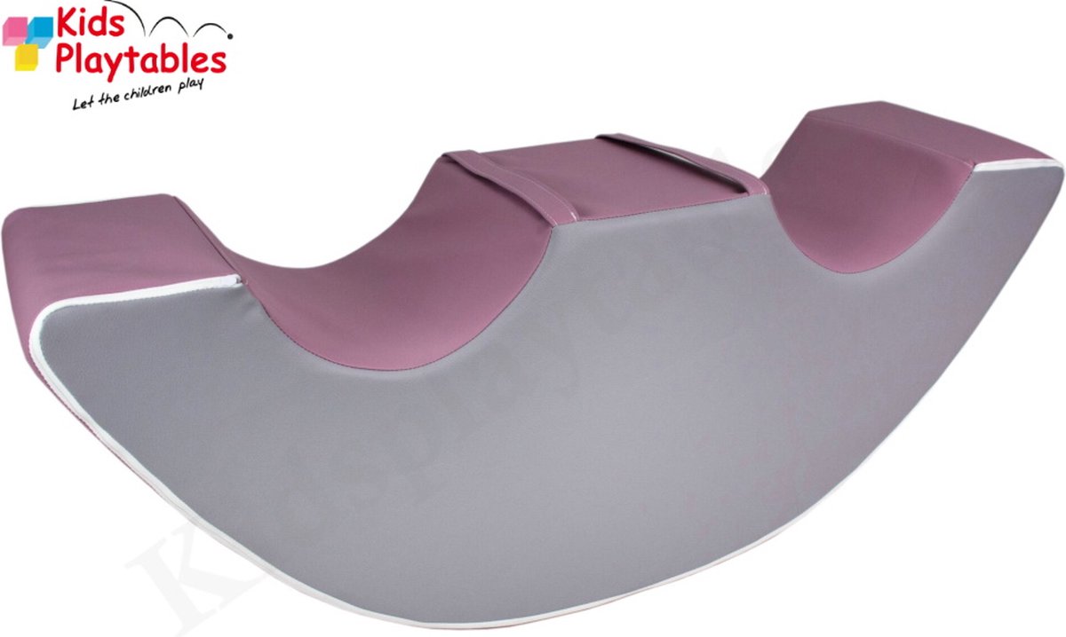 Soft Play Foam Schommelwip paars-grijs | rocker | wipwap | foamblokken | bouwblokken | Soft play speelgoed | schuimblokken